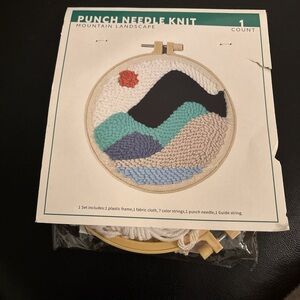 Punch Needle Knit Mountain Landscape Kit